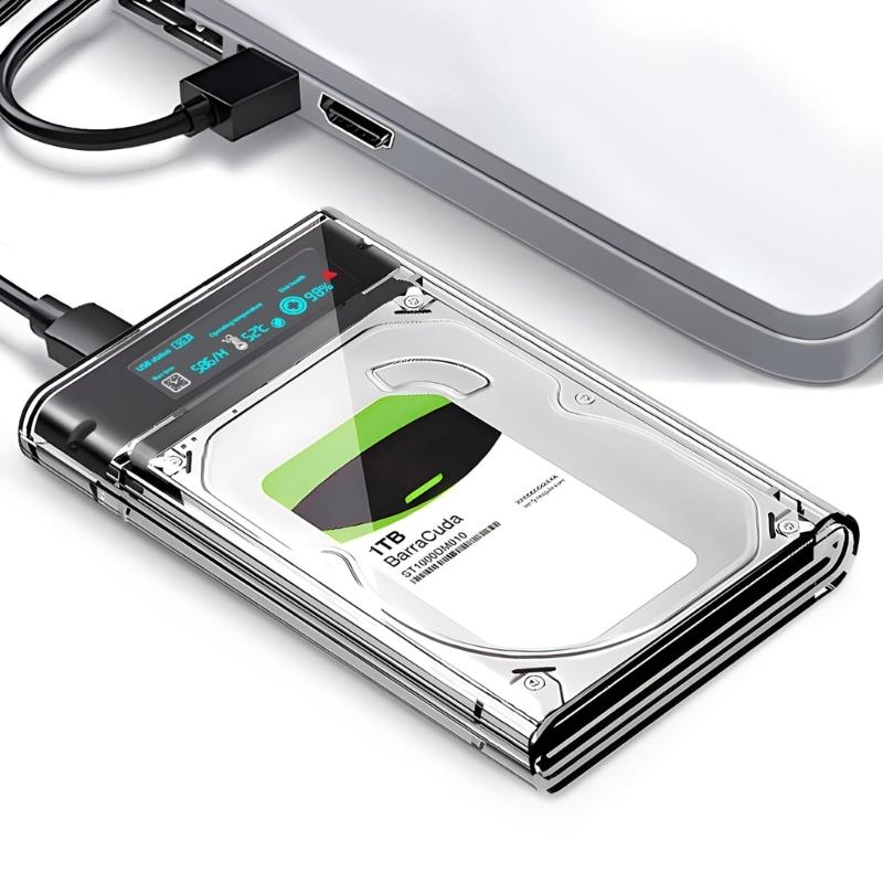USB3.0 to SATA Hard Drive Enclosure Transparently Case For Hard Drive 2.5inch SSD Enclosure Case