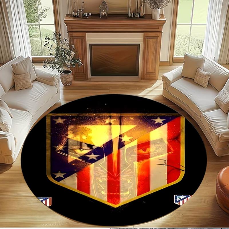 football club Print Round Rug, Washable Floor Carpet, For Entryway Dorm Laundry Room Office Study, Home Decor Birthday Christmas Gift