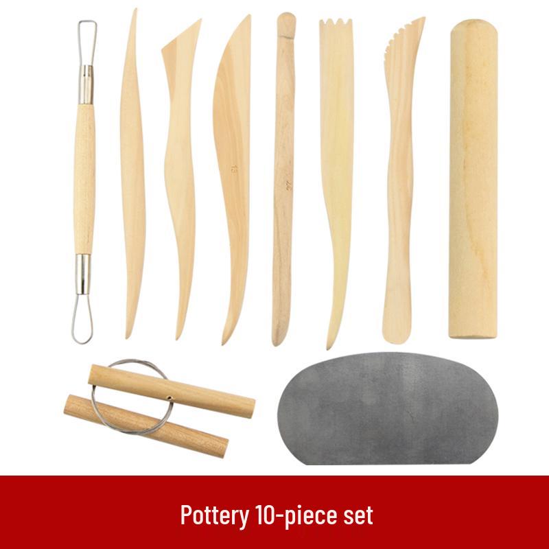 Zestaw narzędzi do rzeźbienia w glinie—Glinka olejowa, plastikowe nożyki do figurek DIY z gliny polimerowej i rzeźbienia w ceramice