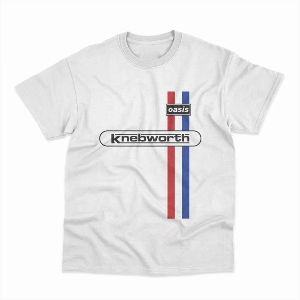 Summer Oasis Band Britská rocková hudba Evropská a americká trendová značka Ležérní trička s krátkým rukávem Pánská a dámská Letní top