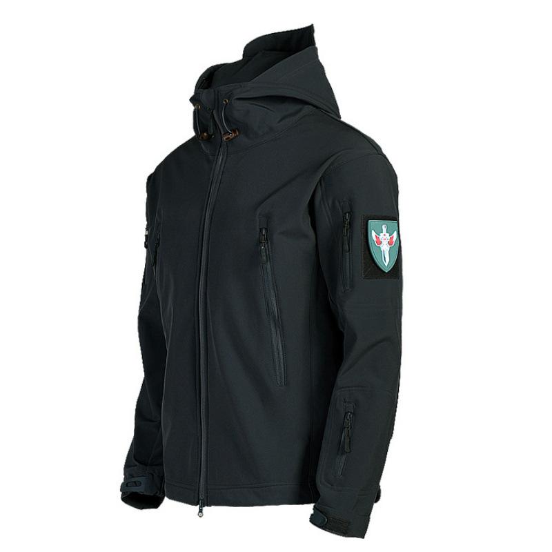 Winter Herbst Taktische Elastische Männer Fleece Jacken Wasserdichte Anzug Angeln Warme Wandern Camping Trainingsanzüge Set Kapuze Mantel Thermische