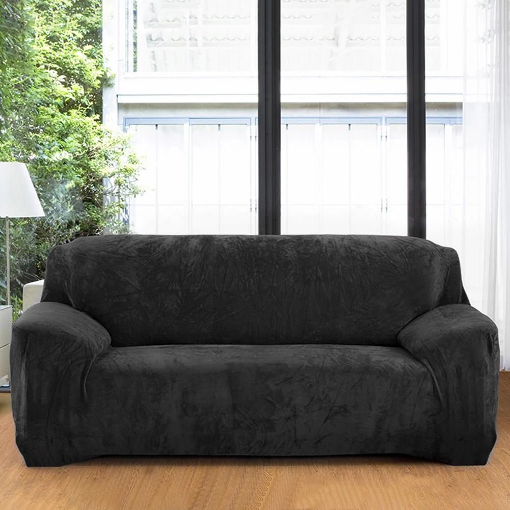 Winter Thick Sofa Covers Soft Velvet Slipcovers Furniture Protector Thick Couch Covers Washable For 1/2/3/4 Seater Living Room