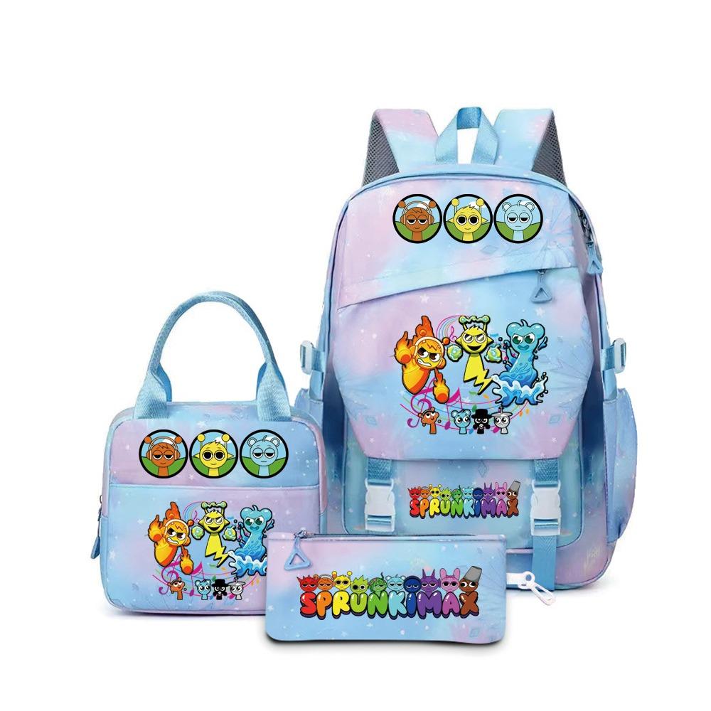 Rhythm Box Backpack Student School Bag Middle College Student Simple Outdoor Travel Backpack D