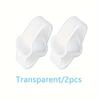 2pcs/1pair Soft Gel Toe Separators for Men and Women, Big Toe Spacer Cushion Pads with 2 Loops, Blue/Transparent