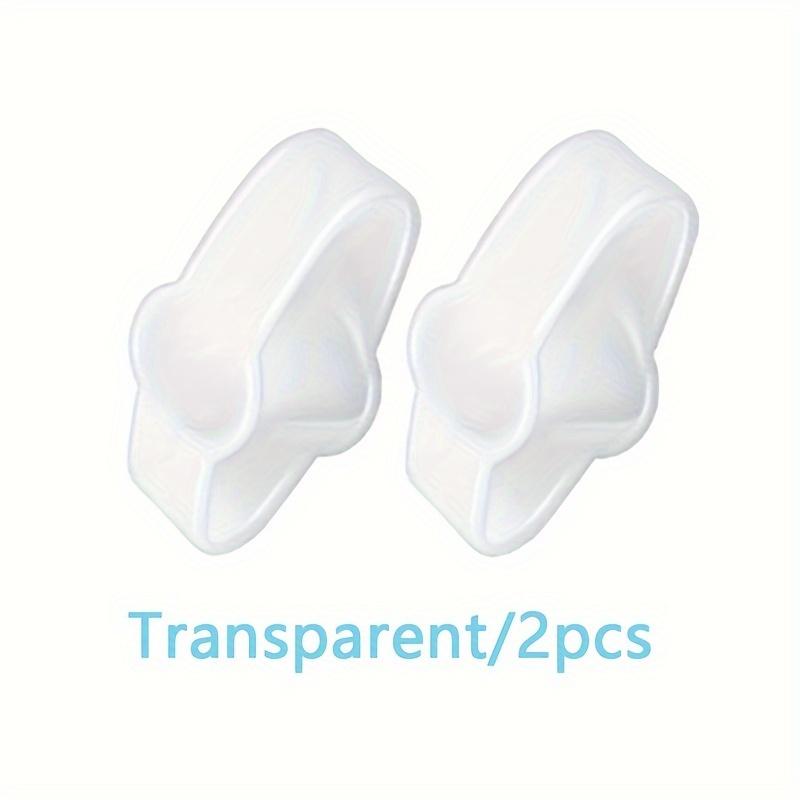 2pcs/1pair Soft Gel Toe Separators for Men and Women, Big Toe Spacer Cushion Pads with 2 Loops, Blue/Transparent