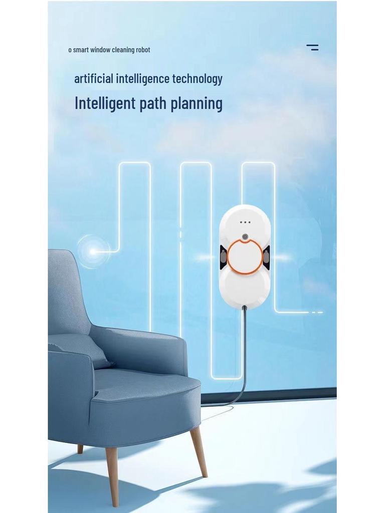 New Ultra-Thin Double Spray Intelligent Window Cleaning Robot for Households