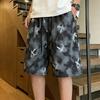 Men's Plus Size Tie Dye Graphic Casual Shorts – Elastic Waist Drawstring Loose Fit Summer Shorts (5XL-11XL)