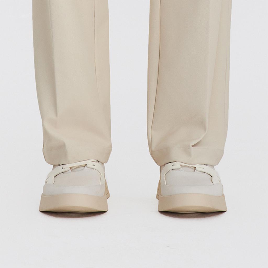 Li-Ning 1990 Wind Chime Retro Color Block Non-Slip Wear-Resistant Low-Top Skate Shoes Men sneaker Beige ALFS177-1