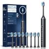 8 Brush Heads Travel Case Smart Rechargeable Electric Toothbrush with 4 Modes Deep Clean and Waterproof Features