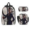 3Pcs Streets Fighters Movie 2026 Merch Backpack Set for Boy Girl Pencil Boxes Bookbag Sets with Lunch Box For School Knapsack