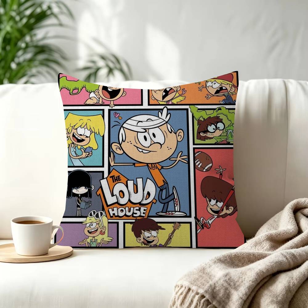 Popular Cartoon The Loud House Decorative Room Aesthetics Pillow Case Home Decor Bedroom Sofa Bed Pillow Cover x