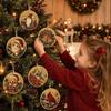 6PCS Natural Wood DIY Craft Ornament Set Christmas Theme Christmas Ornaments  Tag