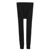 Leggings de maternité en nylon pour femmes - Coton chaud doublé de velours pour l'automne et l'hiver, collant une pièce grande taille