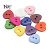 100 Stück Herz-Harzknöpfe in verschiedenen Farben zum Nähen oder Scrapbooking, 10 mm
