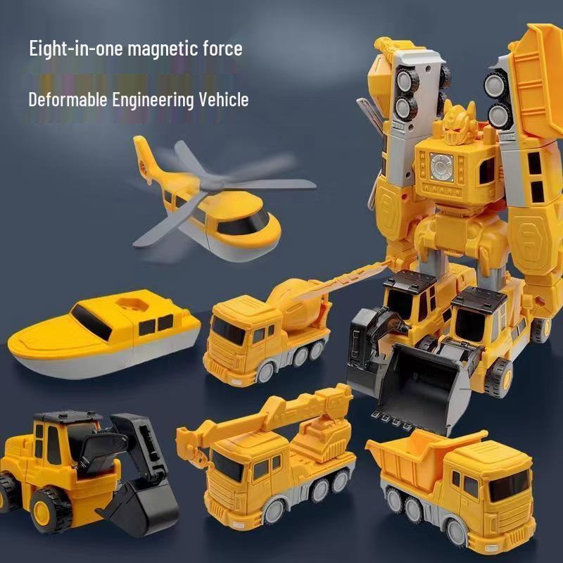 Magnetic Engineering Vehicle & Robot Toy Building Set for Kids