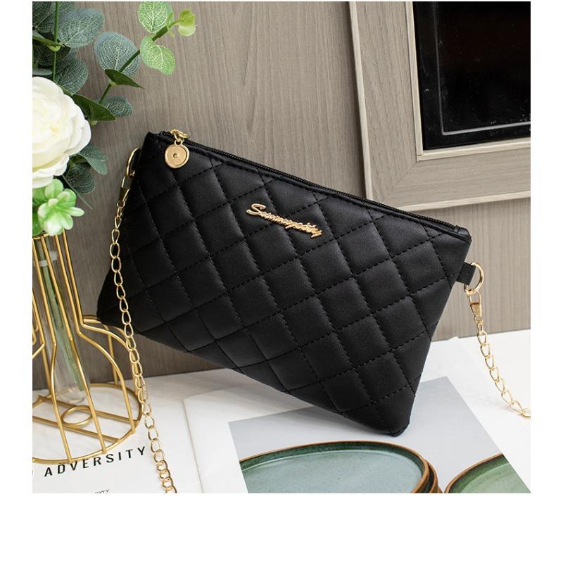 Small Bag, Diamond Grid Shoulder Bag, Women's Makeup Bag