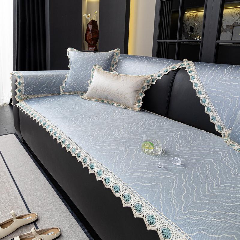 Summer Ice Silk Sofa Mat Mat Non-Slip Light Luxury High-End Summer  New High-End Straight Leather Seat Cushion