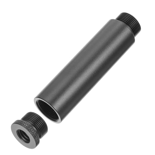 HEALLILY 1 Set Microphone Stand Extension Tube 3/8 Female to 5/8 Male Microphone Extension Pipe Adapter Stand Arm Stand (Black)