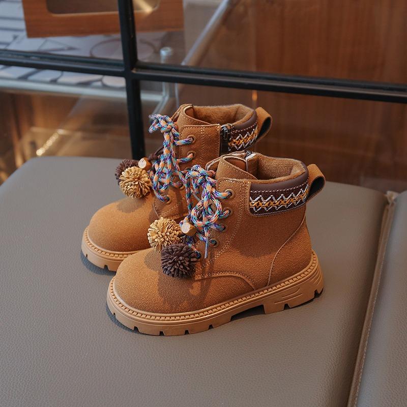 

Children s Leather Boots | Boys and Girl s Vintage Martin Boots, Girls Fringe Fashion Boots Casual Kids Shoes Elegant Walking Shoes 27 жёлтый