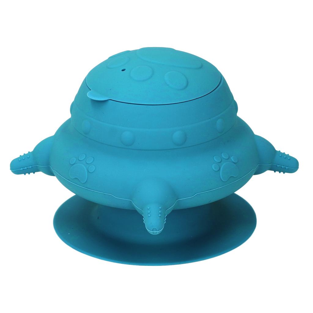 Silicone Puppy Milk Feeder 4 Nipples Small Puppy Nursing Station for Kitten Multiple Puppies Navy