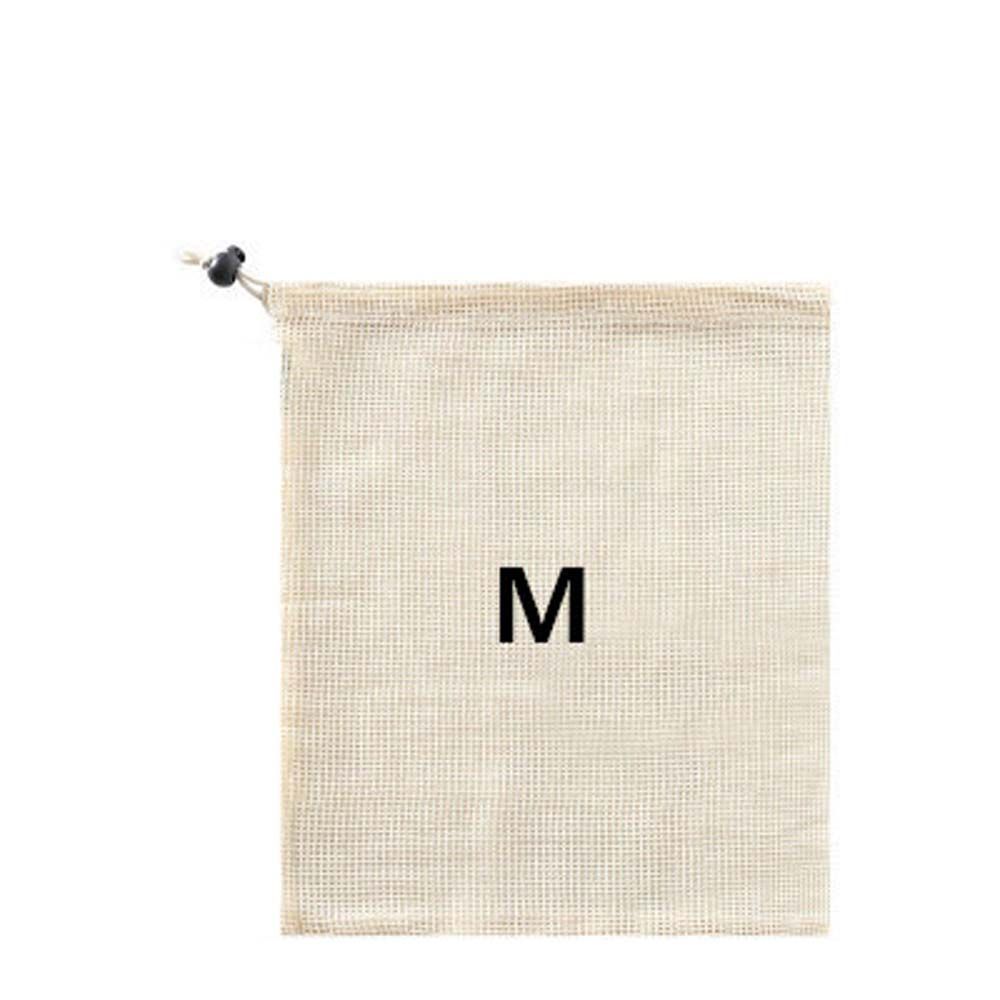 

Kitchen Cotton with Drawstring Reusable Storage Bag Fruit and Vegetable Storage Mesh Bags Washable M