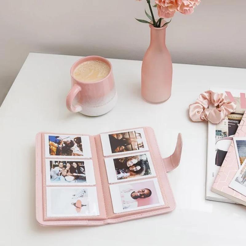 108 Pockets Photo Album Film Camera 3 Inch Photo Paper PU Leather Storage Case Stamp Collection for Film Camera Bag