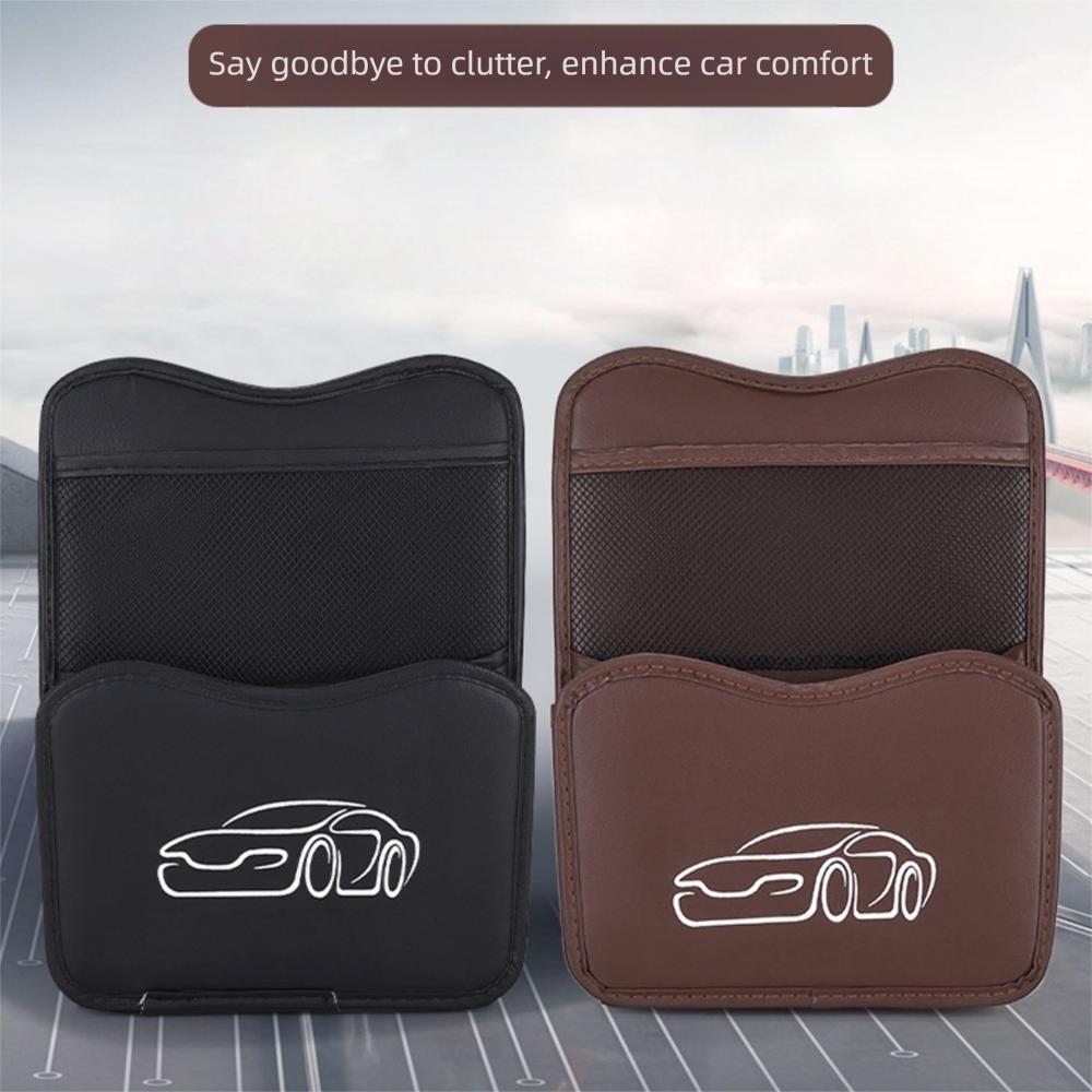 PU Leather Storage Pouch Large Capacity Car Organizer New Car Between Seats Storage Bag  Universal