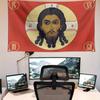 3x5ft Tsarist Russian Gonfalon Flag Religion Faith Portrait for Cultural Exhibition and Home Decoration Double Stitched