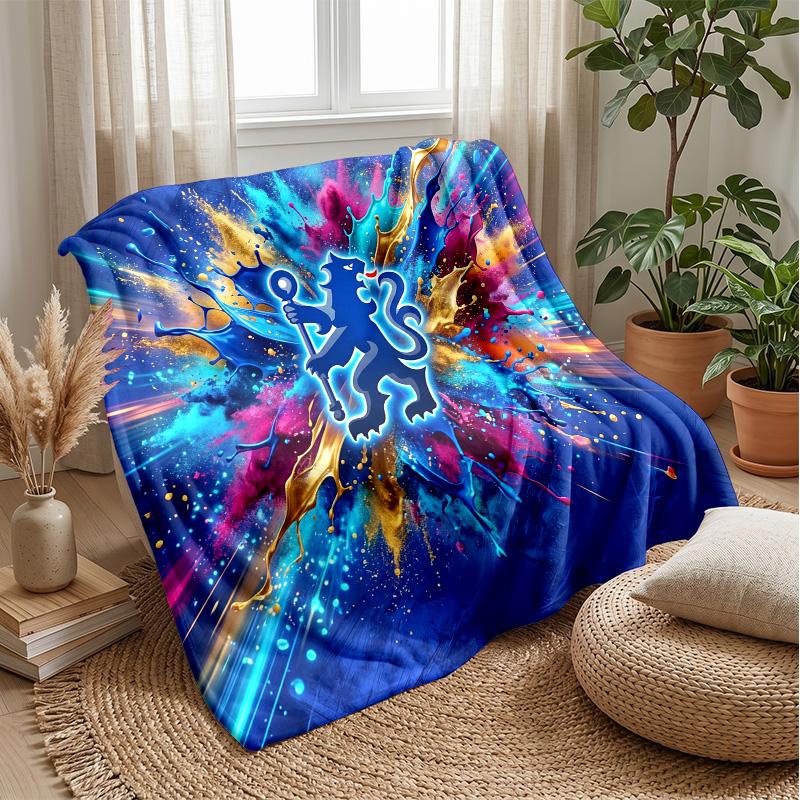 Coperta a tema Chelsea FC Morbida coperta in flanella Coperta morbida da divano Coperta accogliente per divano e letto per la decorazione della casa