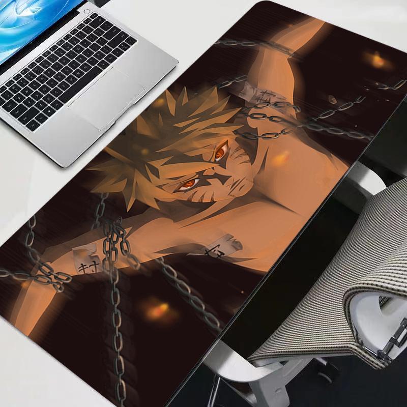 Mouse Pad Laptop Gaming Desk Mat Black And White Manga Mousepad Anime Office Computer Naruto Uzumaki Carpet Gamer Keyboard Pad