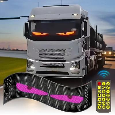 Araba LED Matris Piksel Panel DIY RGB Aydınlatma Grafiti Kayan Metin Panosu Ön Cam Reklam Ekranı Bluetooth APP Kontrolü