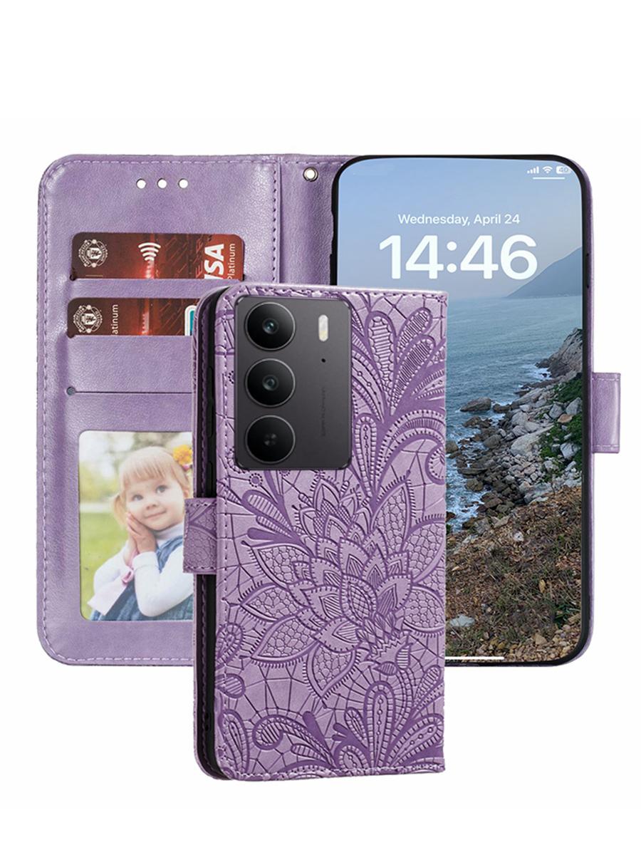 

Чохол-книжка для гаманця для Realme C71 C75 C51 C53 C61 C63 C67 14T 14 Note 60 60x 50 8 8i 12 11 Pro 10 Жінкам подарунок матері Шкіряна відкидна кришка Слоти для карток Realme C21Y