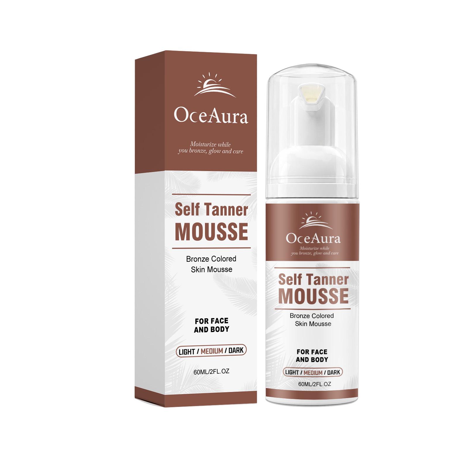 OCEAURA Darkening Mousse: Softens Skin, Sunless Color, Pure Tone, Bronze Glow.