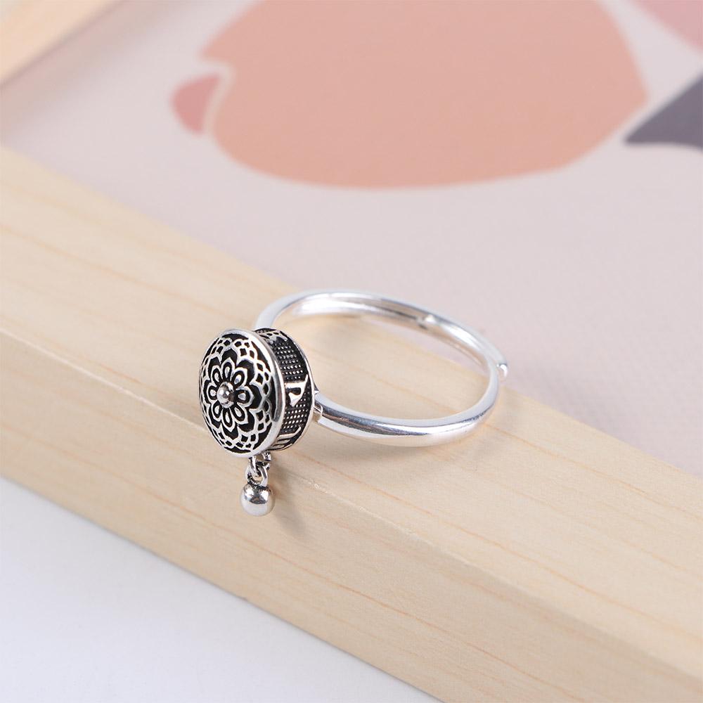 Faith Transfer Ring Rotatable Amulet Opening Ring Female Rings Ethnic Style Ring Korean Style Ring