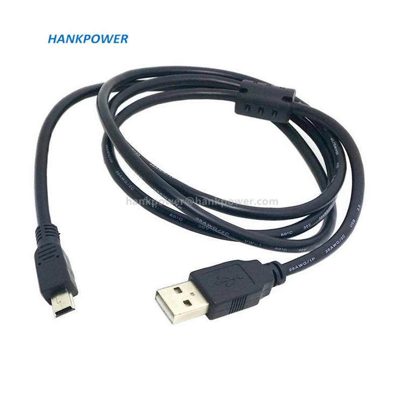 Pure Copper USB a Male to Mini USB 5Pin Cable Mini USB Charging Data Cable With Magnet Ring 1.5m 1.5 m