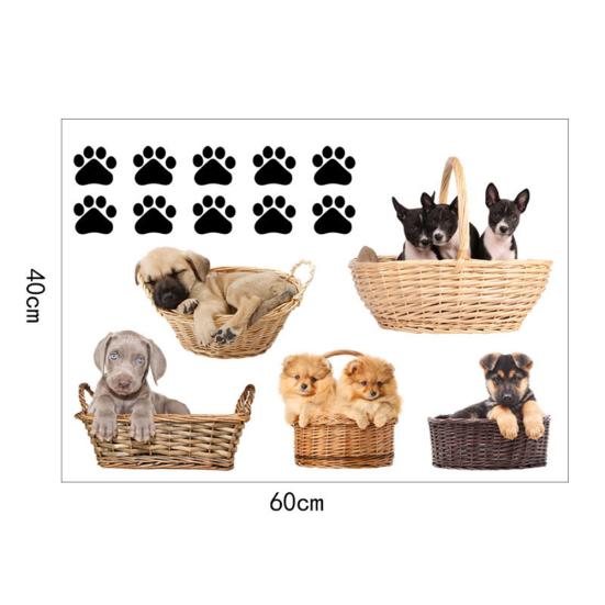 Tegneserie Pote Hund Valp Avtakbart Tapet Vegklistremerke DIY Dekal Barneromsdekor