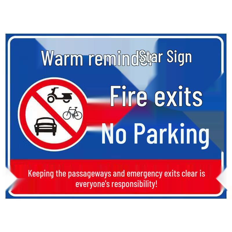 Reflective Fire Lane No Parking Sign