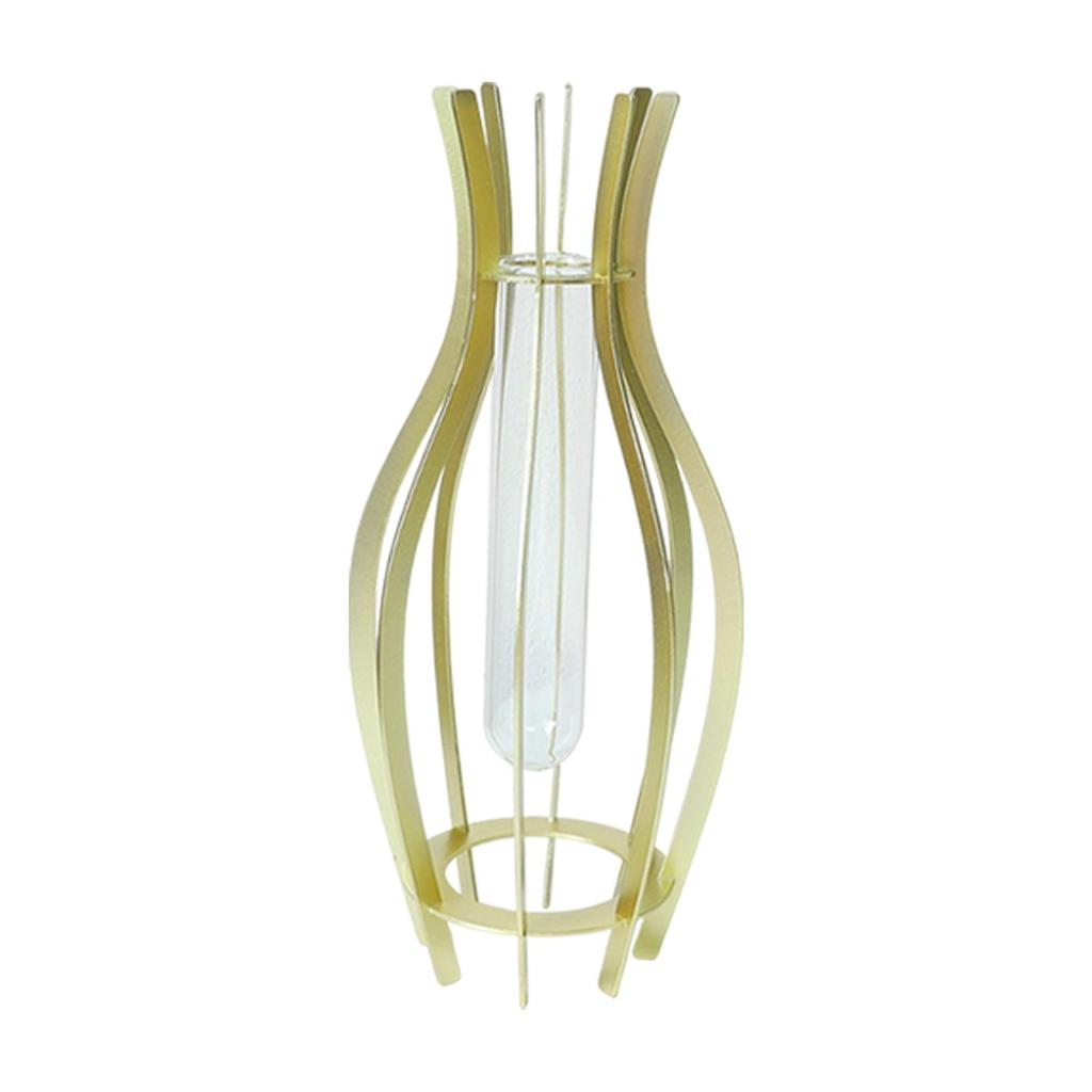 Clear Glass Hydroponic Tube Table Vase Aesthetic Ornament Home Decor Planter for Bookshelf Greenhouse Indoor Living Room Office