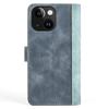 For iPhone 15 Dual-color Splicing Magnetic Clasp PU Leather Wallet Phone Cover Drop-proof Case