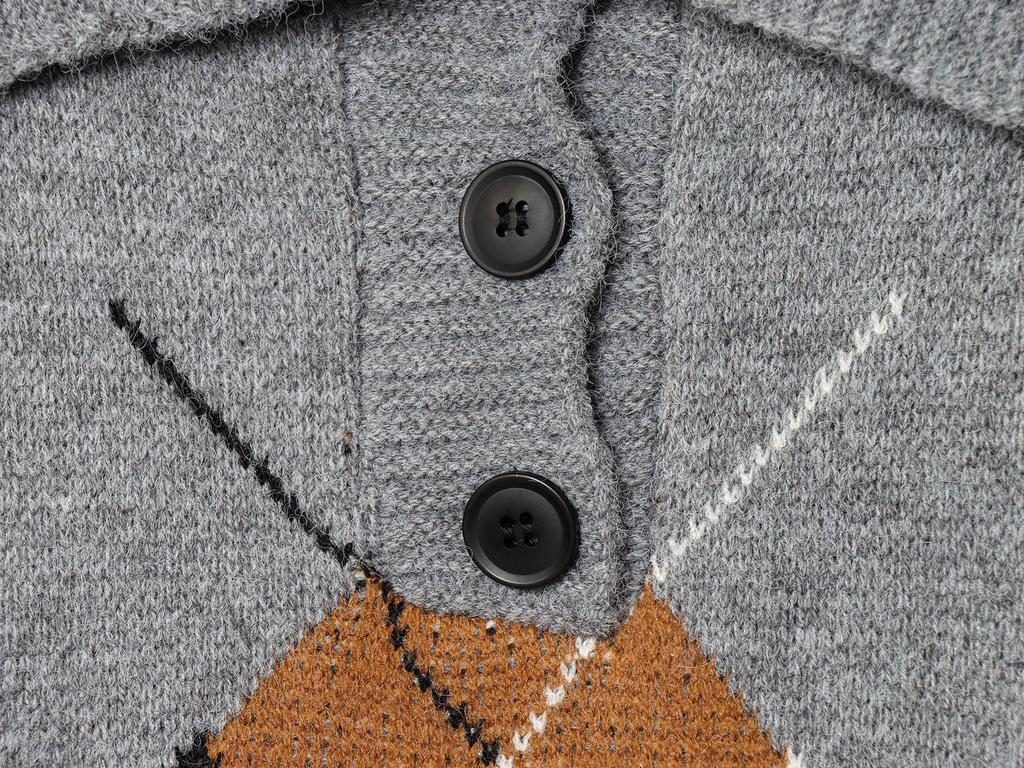 Retro Plaid Polo Collar Sweater - 2026 Autumn/Winter Fashionable Knit Top