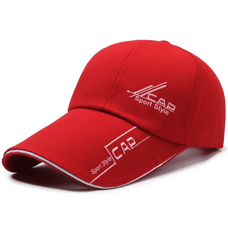 Men's Extra-Long Brim Outdoor Sunshade Baseball Cap with Print