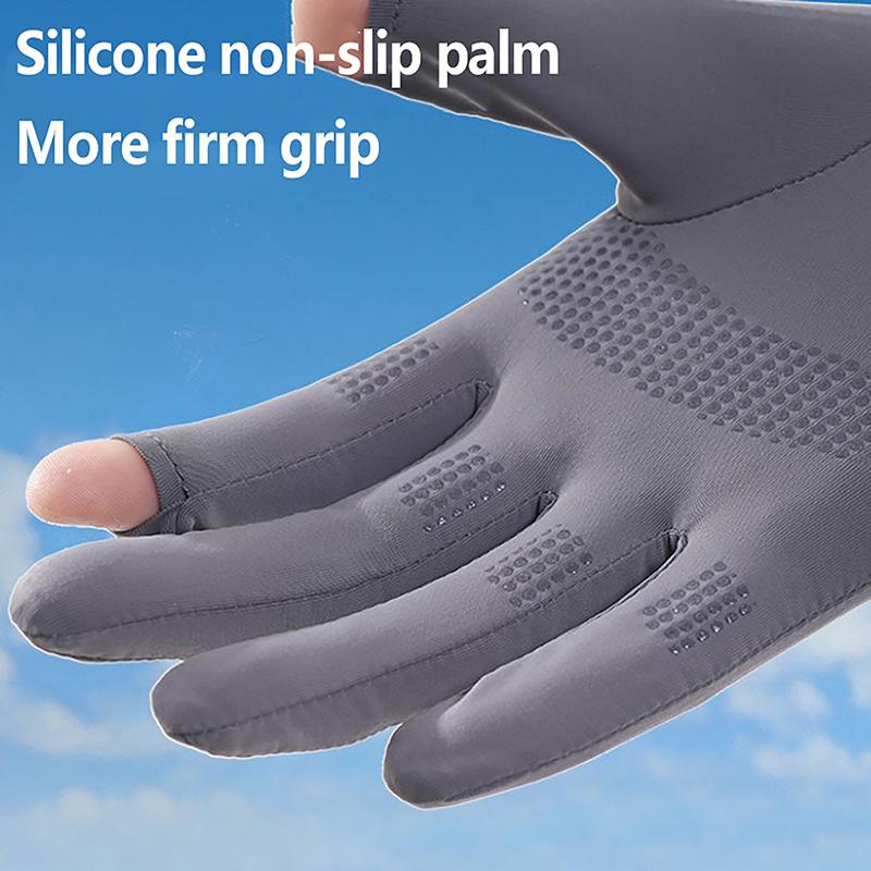 Sun Protection Gloves Sunscreen Breathable Anti-Uv Cooling Fabric Slip Gloves For Outdoor Cycling Driving
