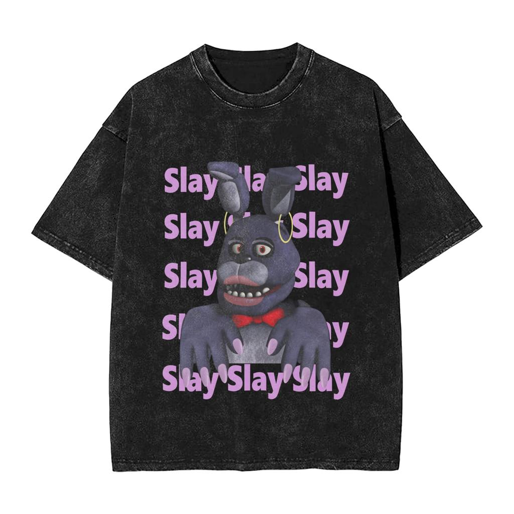 FNAF At Freddys TShirt Beach Awesome T Shirts Cotton Trendy Cool Tee Shirt For Male ShortSleeved Loose Tops