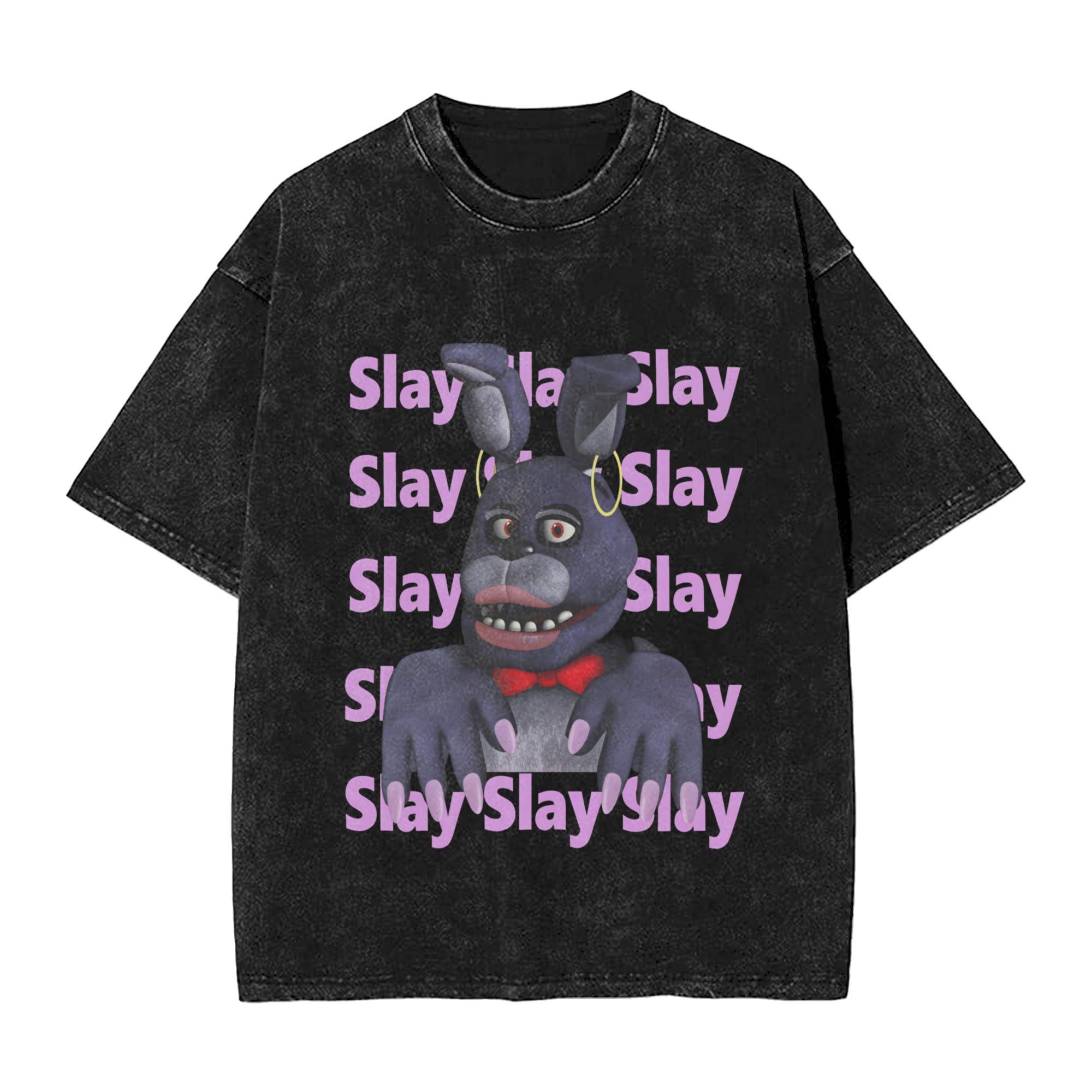 FNAF At Freddys T Shirt Men Pure Cotton Fashion TShirts Crewneck Tee Shirt Short Sleeve Clothing Classic S
