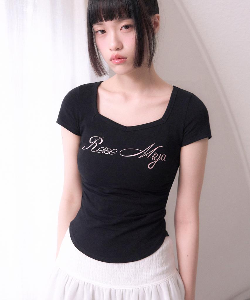 Leijeumiya Slim Crop T-Shirt [Black]