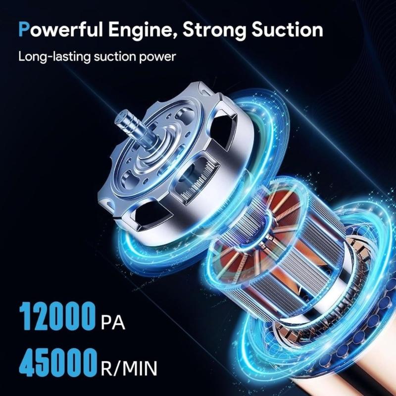 Cordless Car Vacuum Cleaner Lightweight Rechargeable Handheld Vacuum Wirelesss Vacuum Cleaner for Home & Auto Cleaning