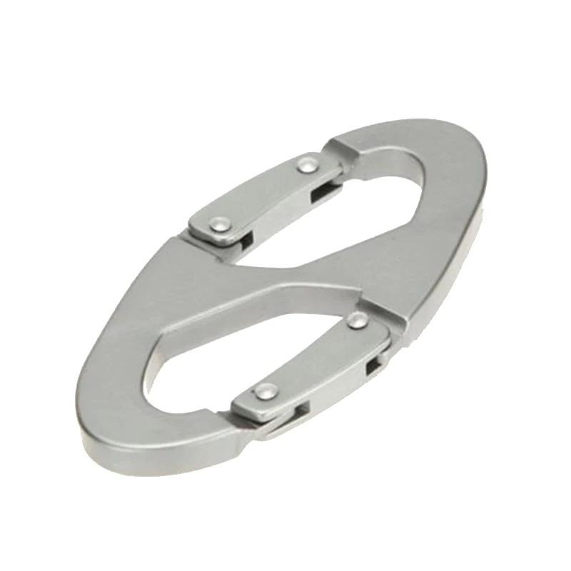 5pcs/set 8-Shaped Locking Carabiner Clip Aluminum Alloy Key Ring for Hiking Camping Traveling Sport Outdoor Activities Safety Buckle.