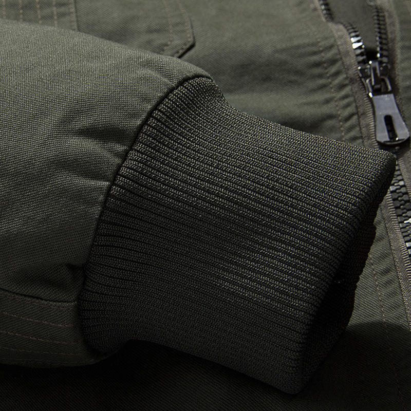 Tooling Jacket Pure Cotton Casual Plus Size Stand-up Collar Autumn and Winter Men's Jacket Loose