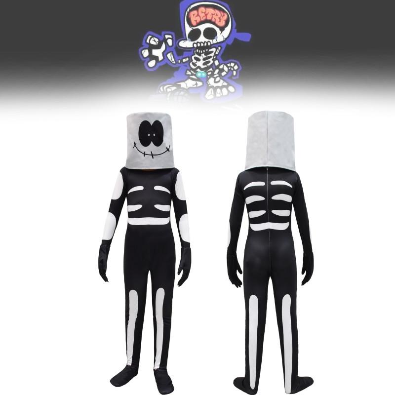 Unisex Halloween Cosplay Skeleton Jumpsuit For Creative Stage Performances And Events