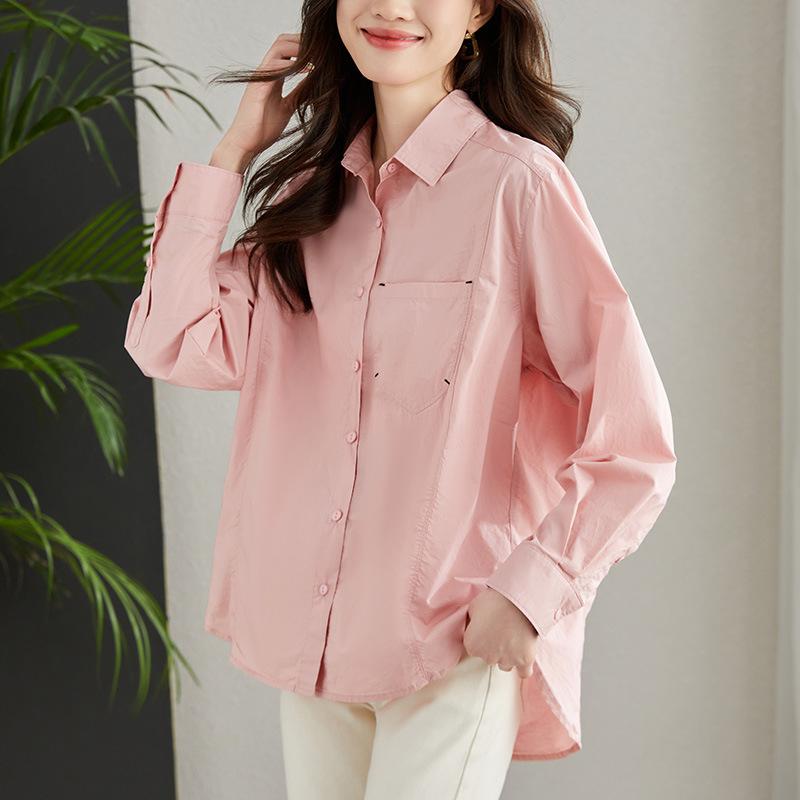 

Spring New Loose Casual Shirt Small Inner Top M синій